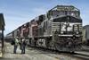 Norfolk Southern conductor and engineer with train (Photo Norfolk Southern)